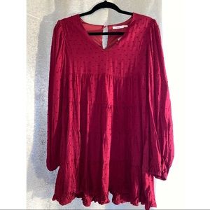 Burgundy tunic dress